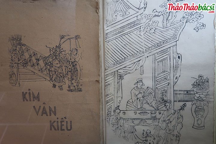 Tranh minh họa cho Truyện Kiều ở bảo tàng Nguyễn Du